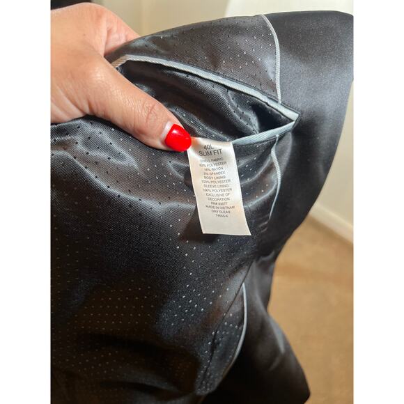 JF J Ferrar Slim 40 L men evening edition animal print tuxedo blazer jacket1059 - Picture 9 of 9